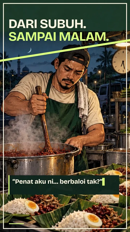 Frame sebenar video komik peniaga Gameplan